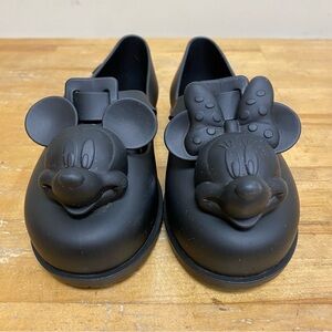 Mini Melissa Shoes Disney Mickey Mouse&Friends (Minnie & Mickey)Black Toddler 10
